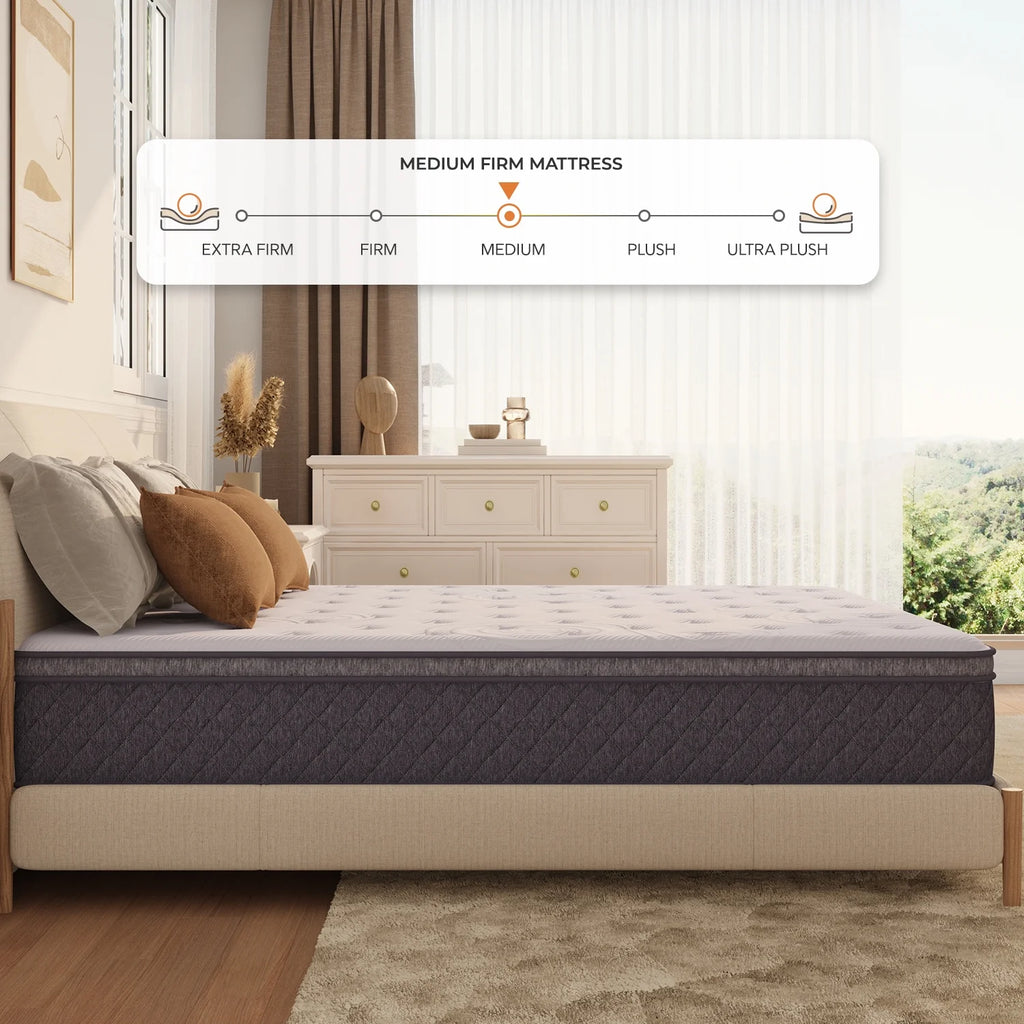 10 Memory Foam Pocketed Spring Hybrid Mattress Queen Size B55132