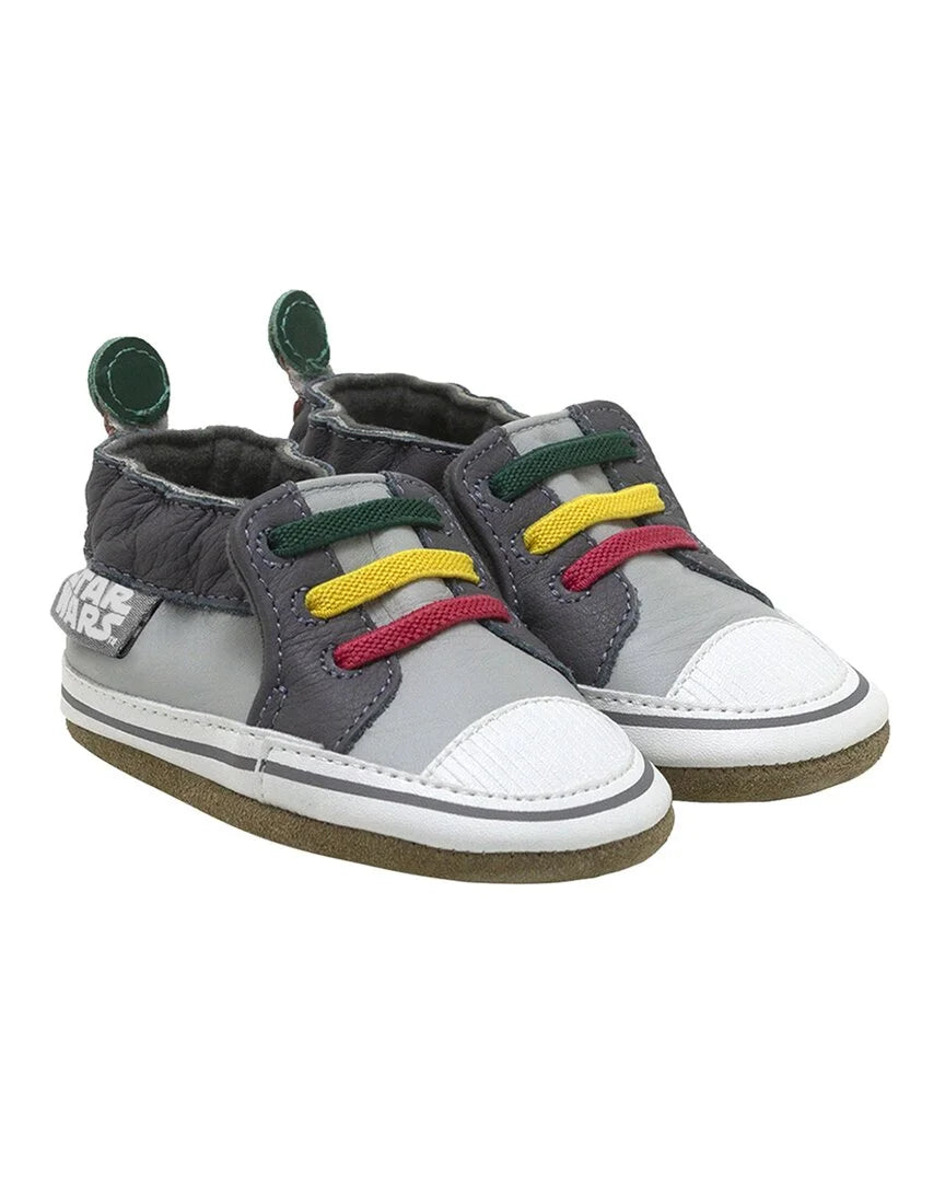 Grey Leather Soft Sole Q4636