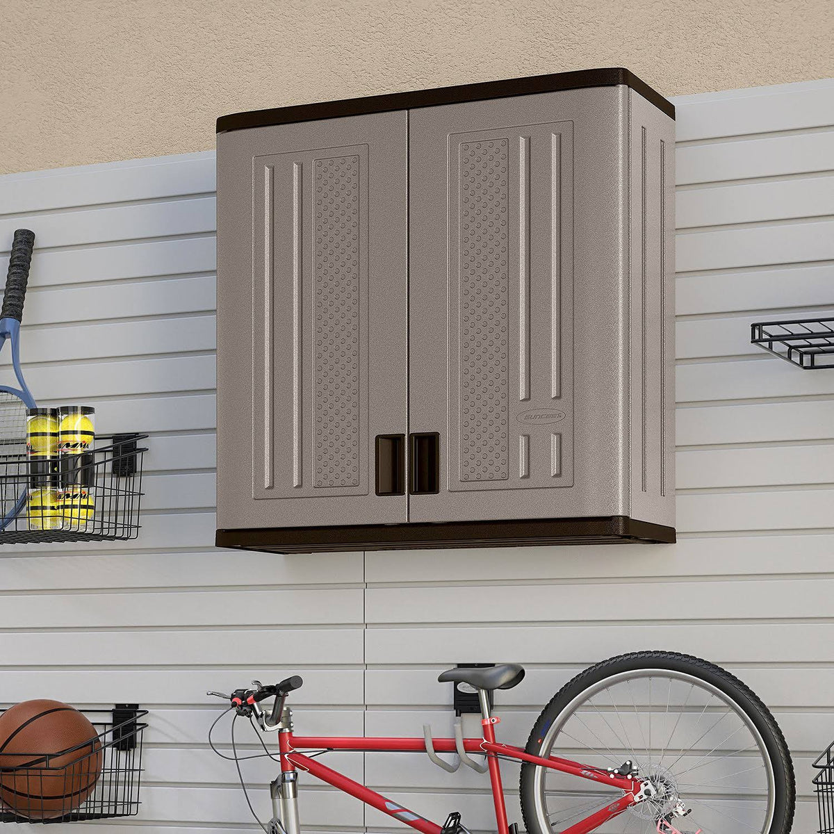 Grey Wall Storage Cabinet T105