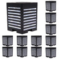 12 Pack Solar Powered LED Post Cap Light Black H457