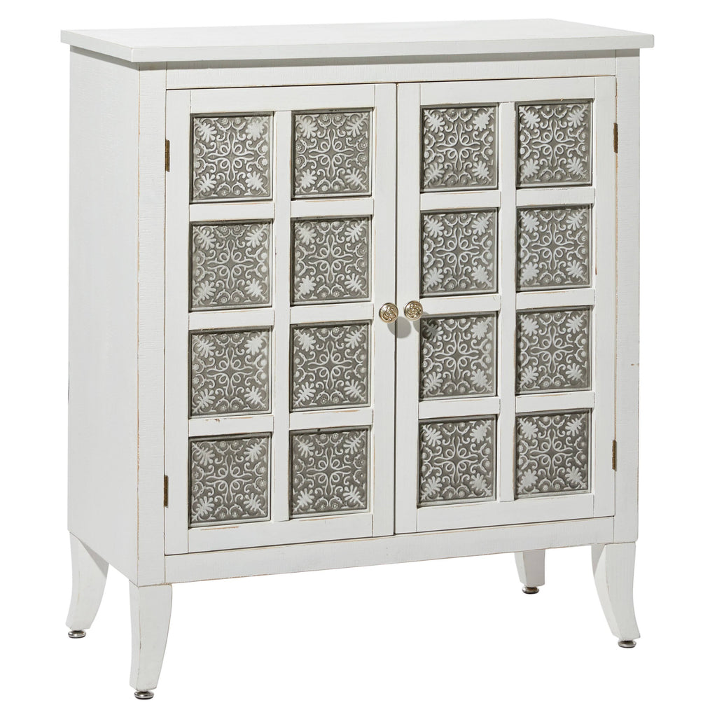 White 2-Door Wooden Cabinet X402