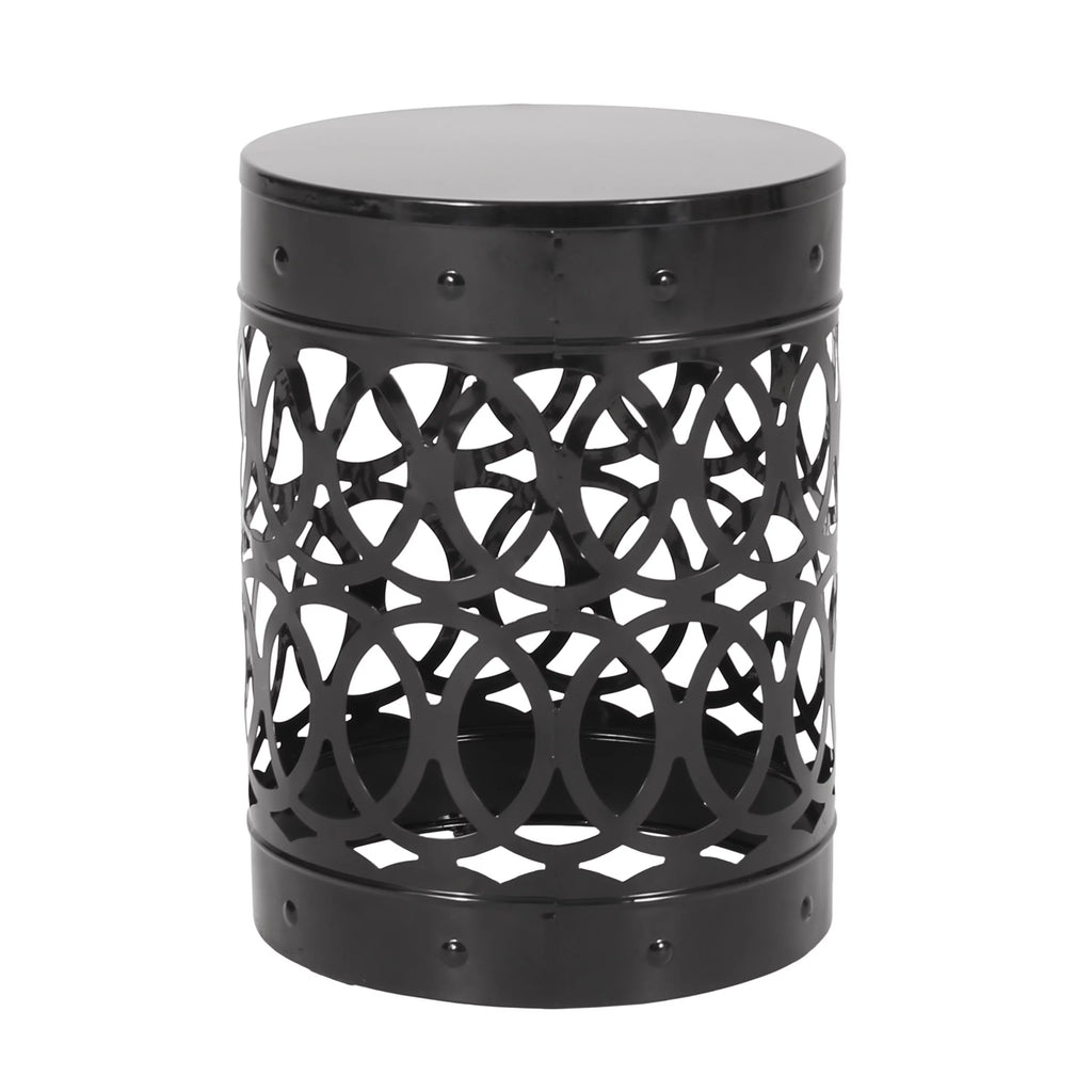 Black 18 inch Metal Side Table P695116