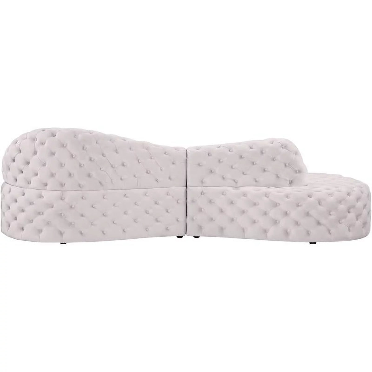 Cream Velvet 2pc. Sectional T425506