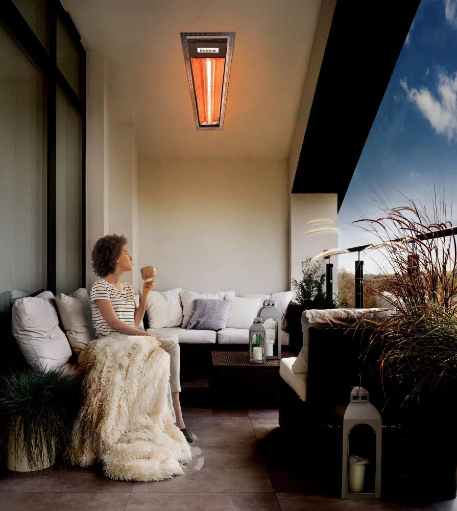 4000 Watt Electric Infrared Dual Element Heater White Wall Mount N732550