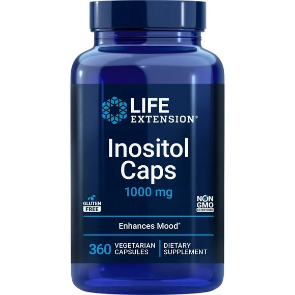 Inositol Caps 1000 mg Gluten-Free Vegetarian 360 Capsules Z4086