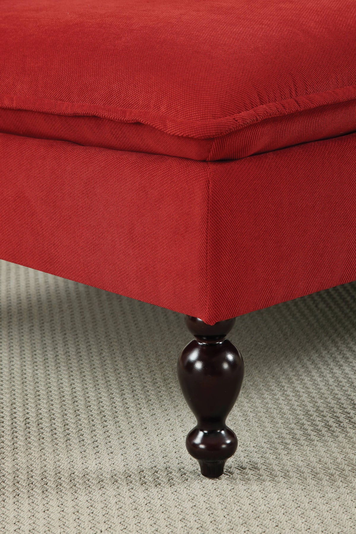 Red Contemporary Fabric Loveseat Z9936
