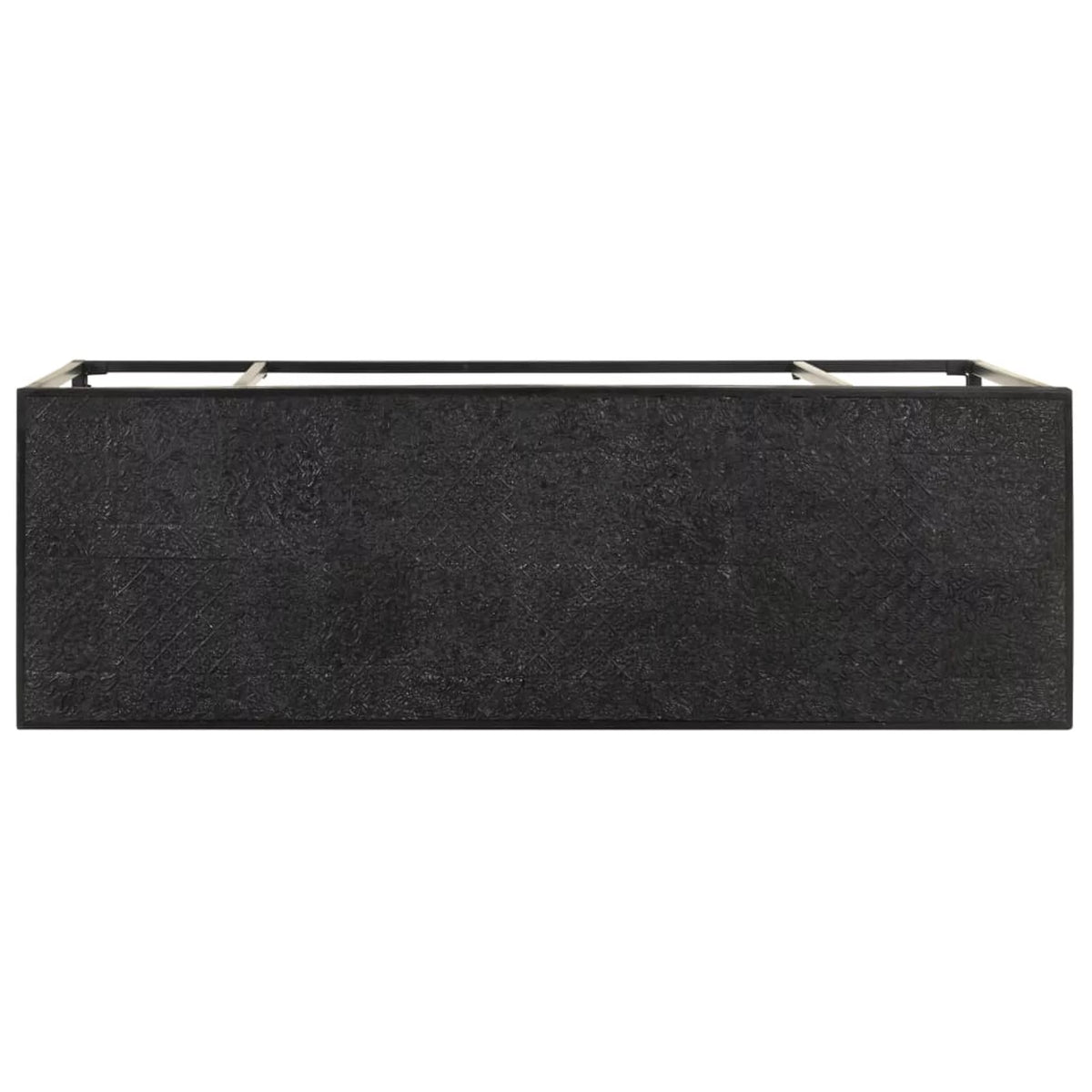 Black 43.3in Solid Acacia and Mango Wood Console Table O58115