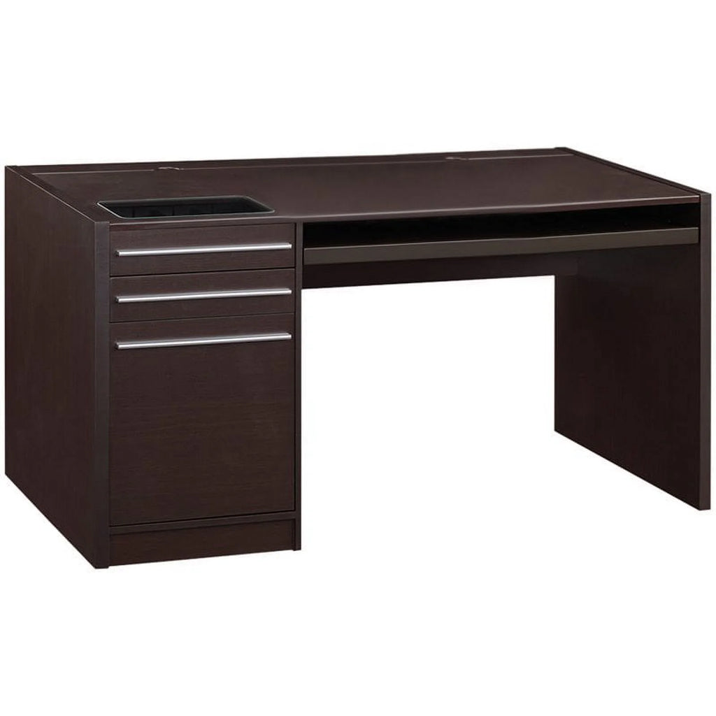 Cappuccino Computer Desk with Drawers J1454