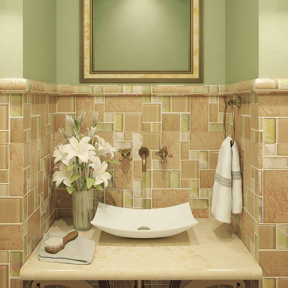 White Rectangular Vessel Sink W358