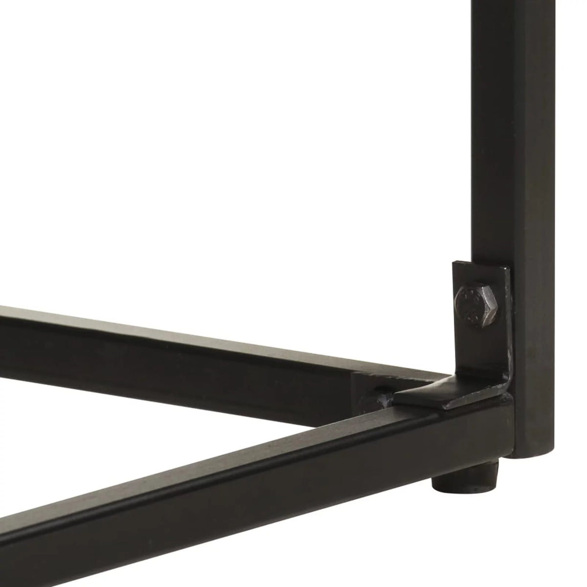 Black 43.3in Solid Acacia and Mango Wood Console Table O58115