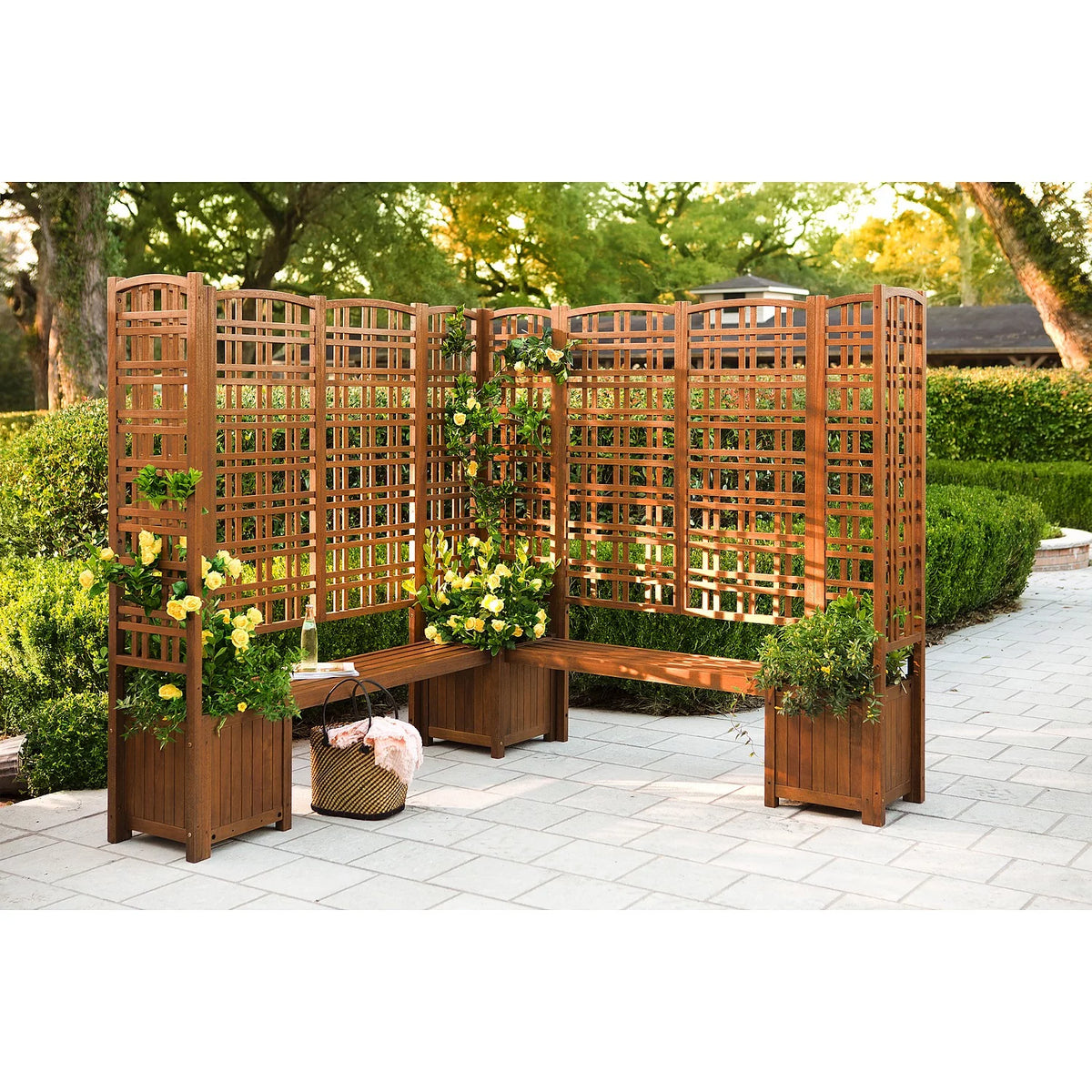 Large Outdoor Eucalyptus Privacy Trellis A286