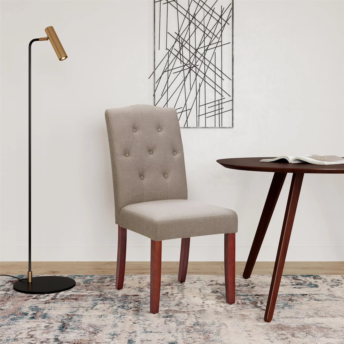 5-Piece Dining Set with Upholstered Chairs B328946