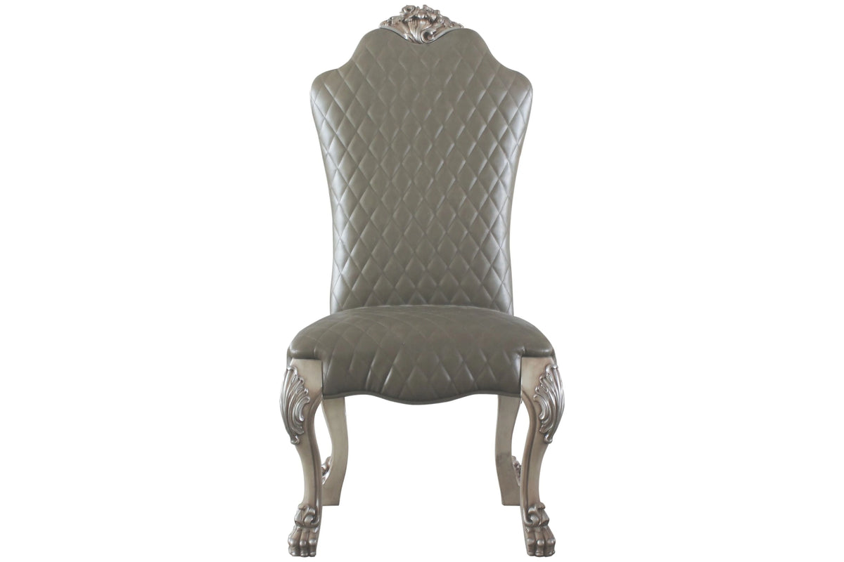Set of 2 Vintage Bone White Side Chairs W717819