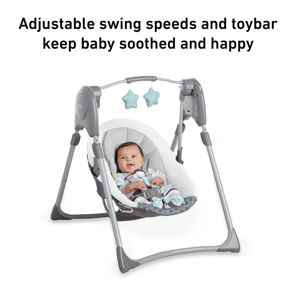 Compact Baby Swing, Gray, Infant W197869