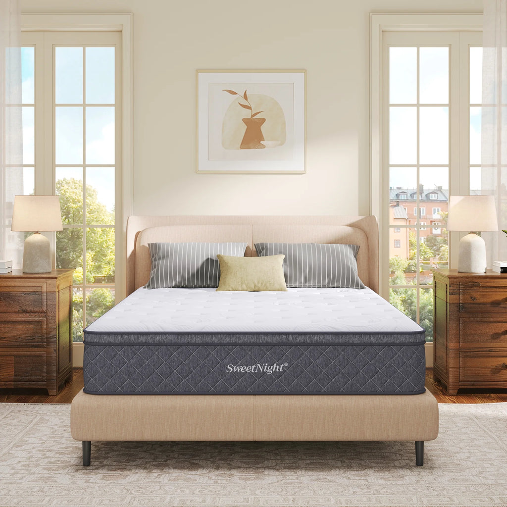 10 Memory Foam Pocketed Spring Hybrid Mattress Queen Size B55132