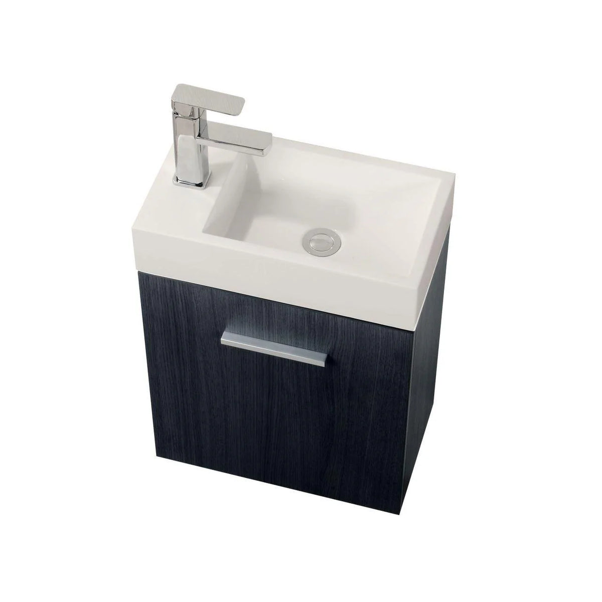 18 in. Wall Mount Gray Oak Bathroom Vanity B31079