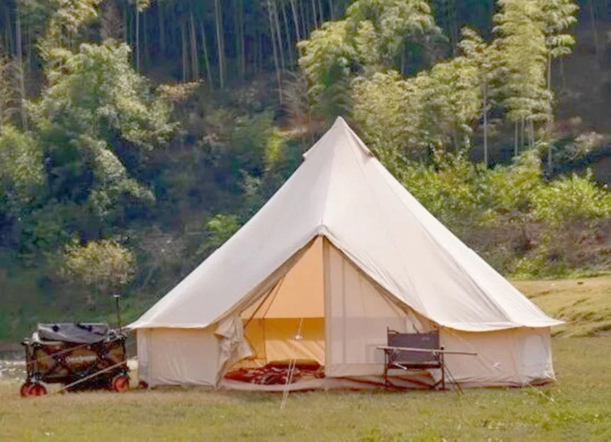 Waterproof 4-Season Cotton Canvas Bell Tent with Stove Hole O168
