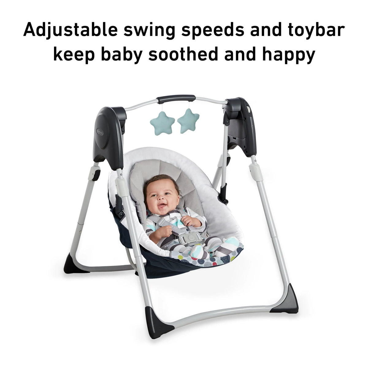 Compact Baby Swing, Gray, Infant W197869