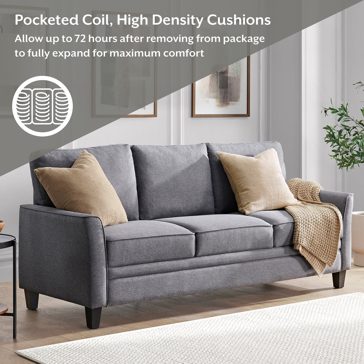 Black 3 Seat Sofa Q140882