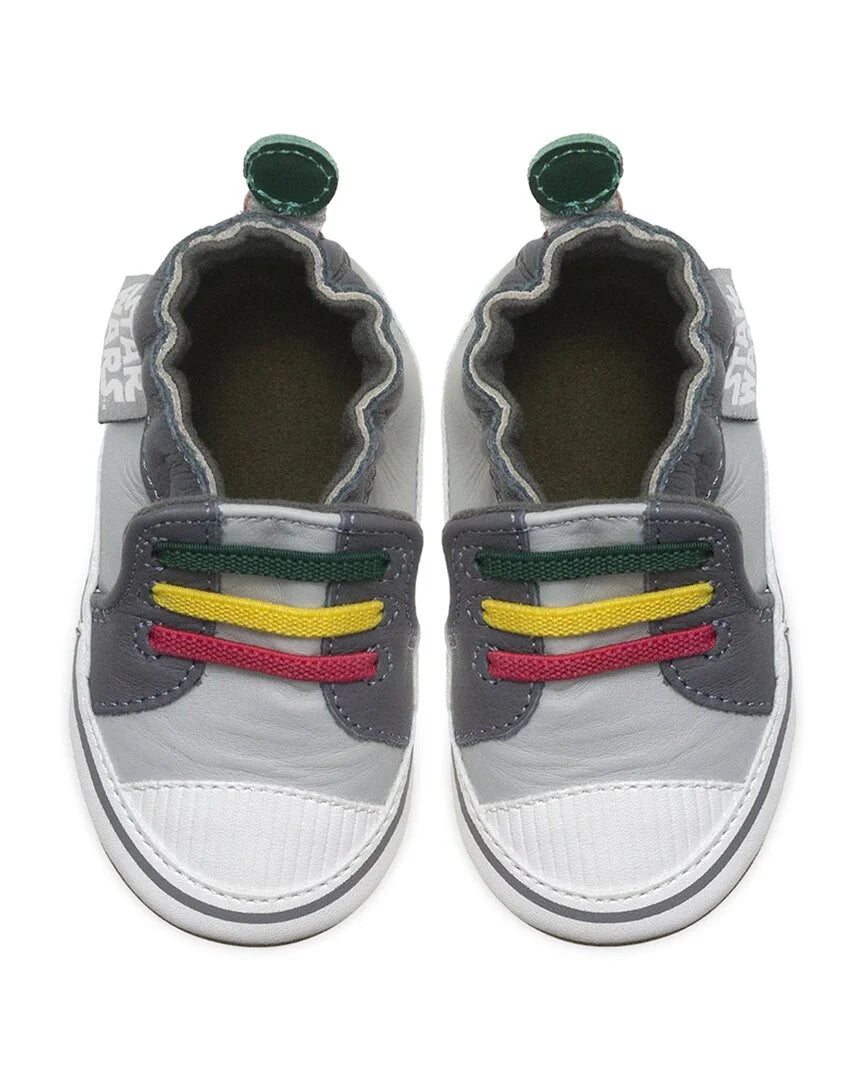 Grey Leather Soft Sole Q4636