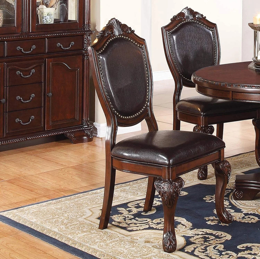 Brown Set of 2 Dining Chairs F32298