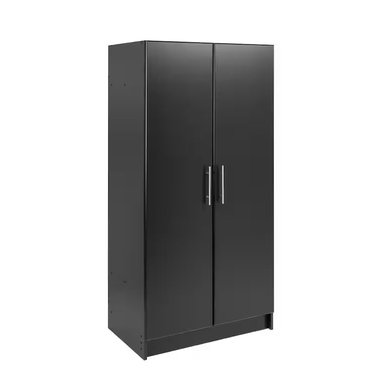 Black Wood Freestanding Garage Cabinet D920744