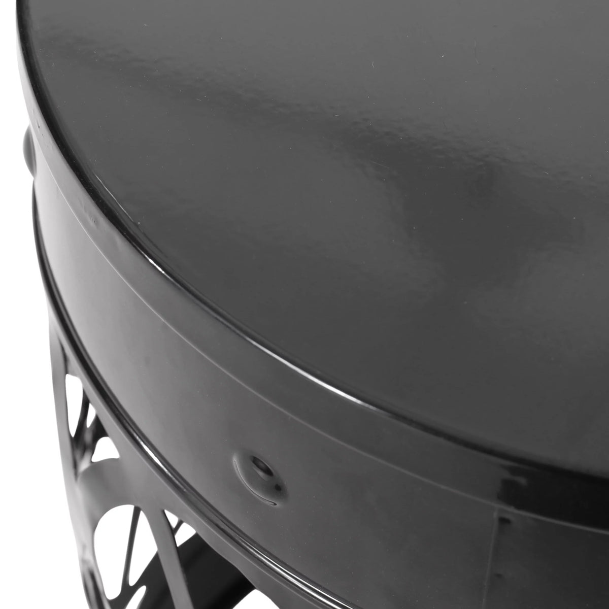 Black 18 inch Metal Side Table P695116