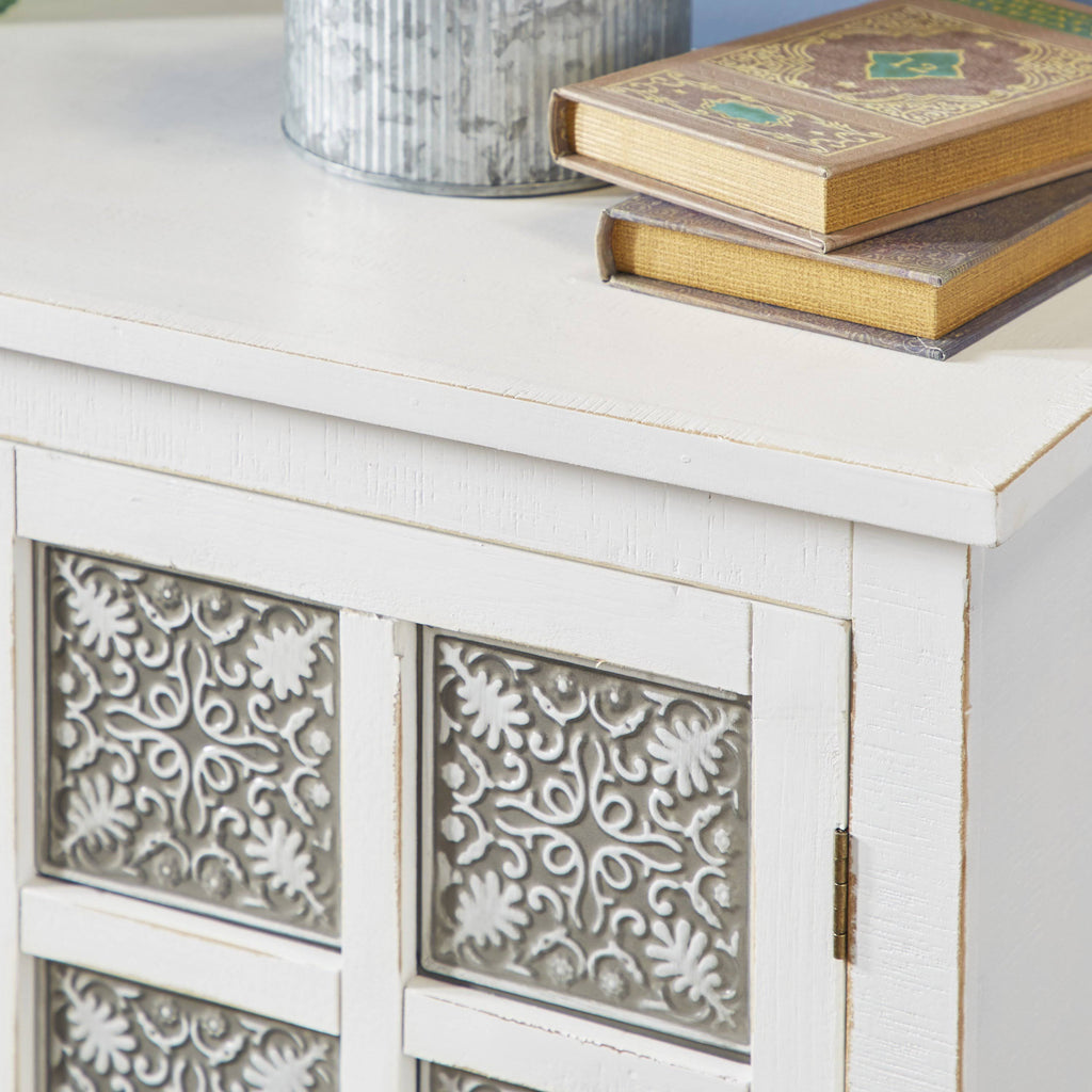 White 2-Door Wooden Cabinet X402