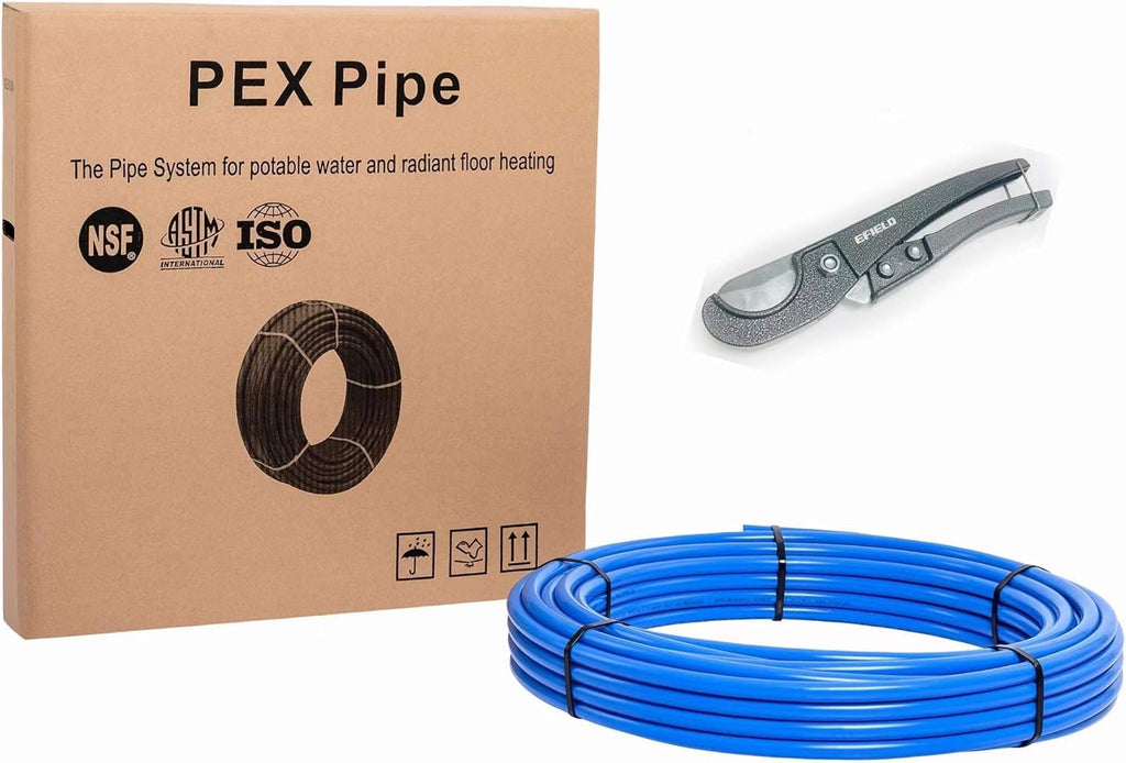 1/2 Inch 100 ft Blue Pex A Pipe/Tubing with Pipe Cutter Pack of 2 X866