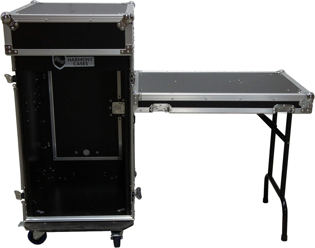 11U Slant Top Mixer Case 18U Vertical Rack with Table O6682