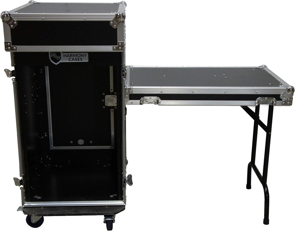 11U Slant Top Mixer Case 18U Vertical Rack with Table O6682