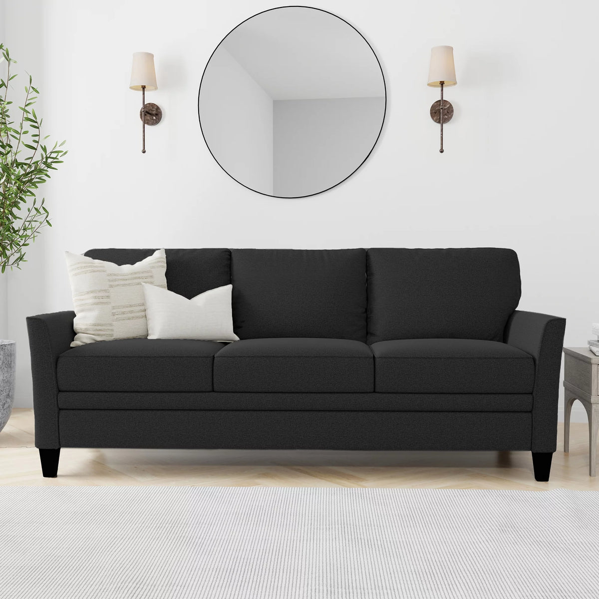 Black 3 Seat Sofa Q140882