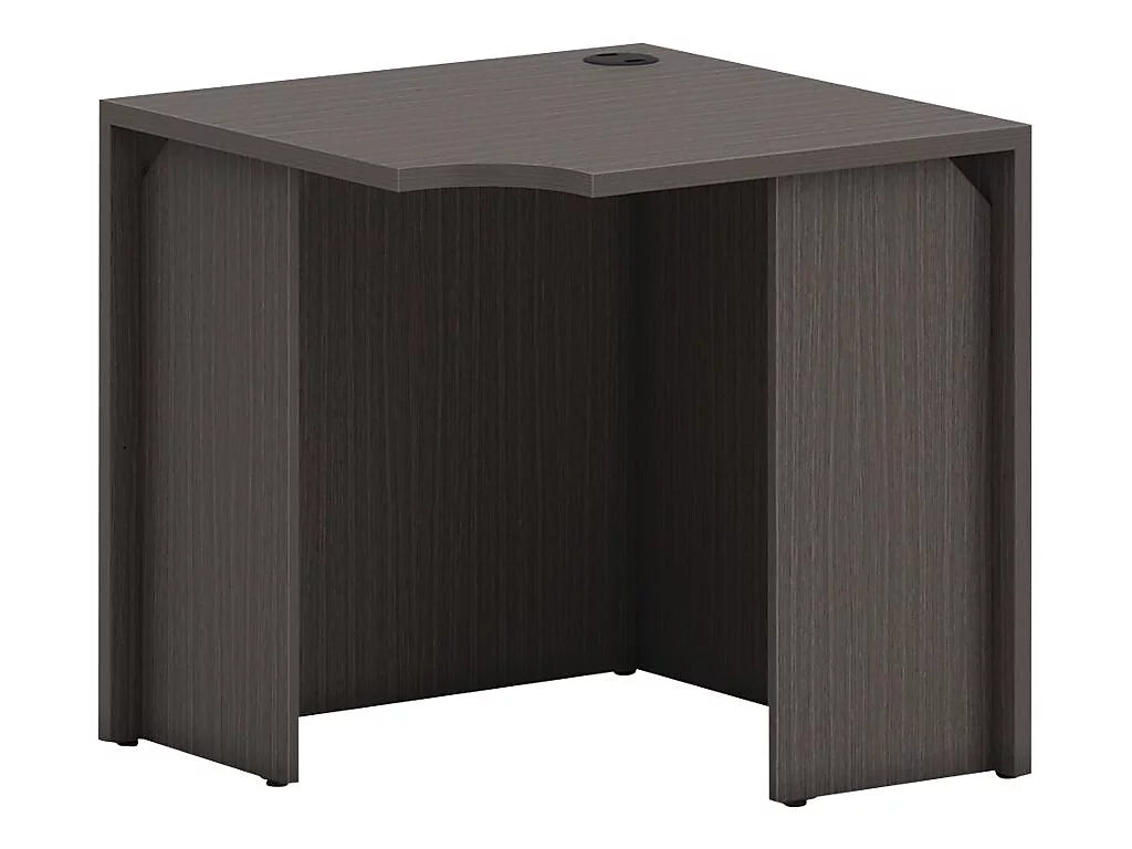 30" Corner Desk Shell Slate Teak U92819