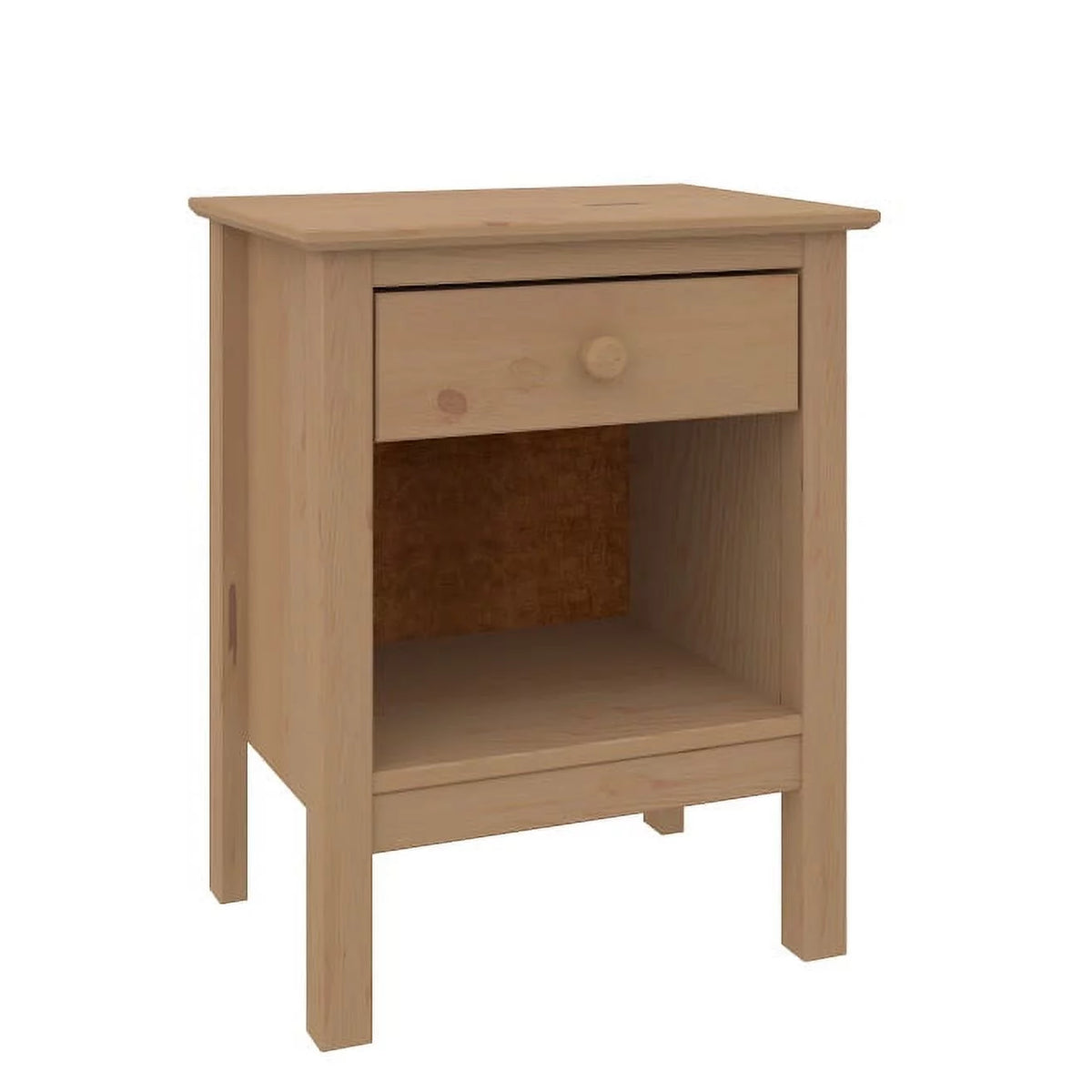 Solid Wood Nightstand with Drawer N836