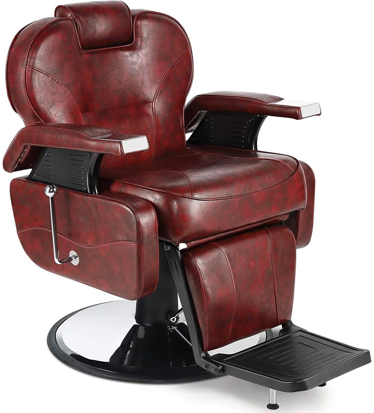Hydraulic Red Recliner Barber Chair L789439