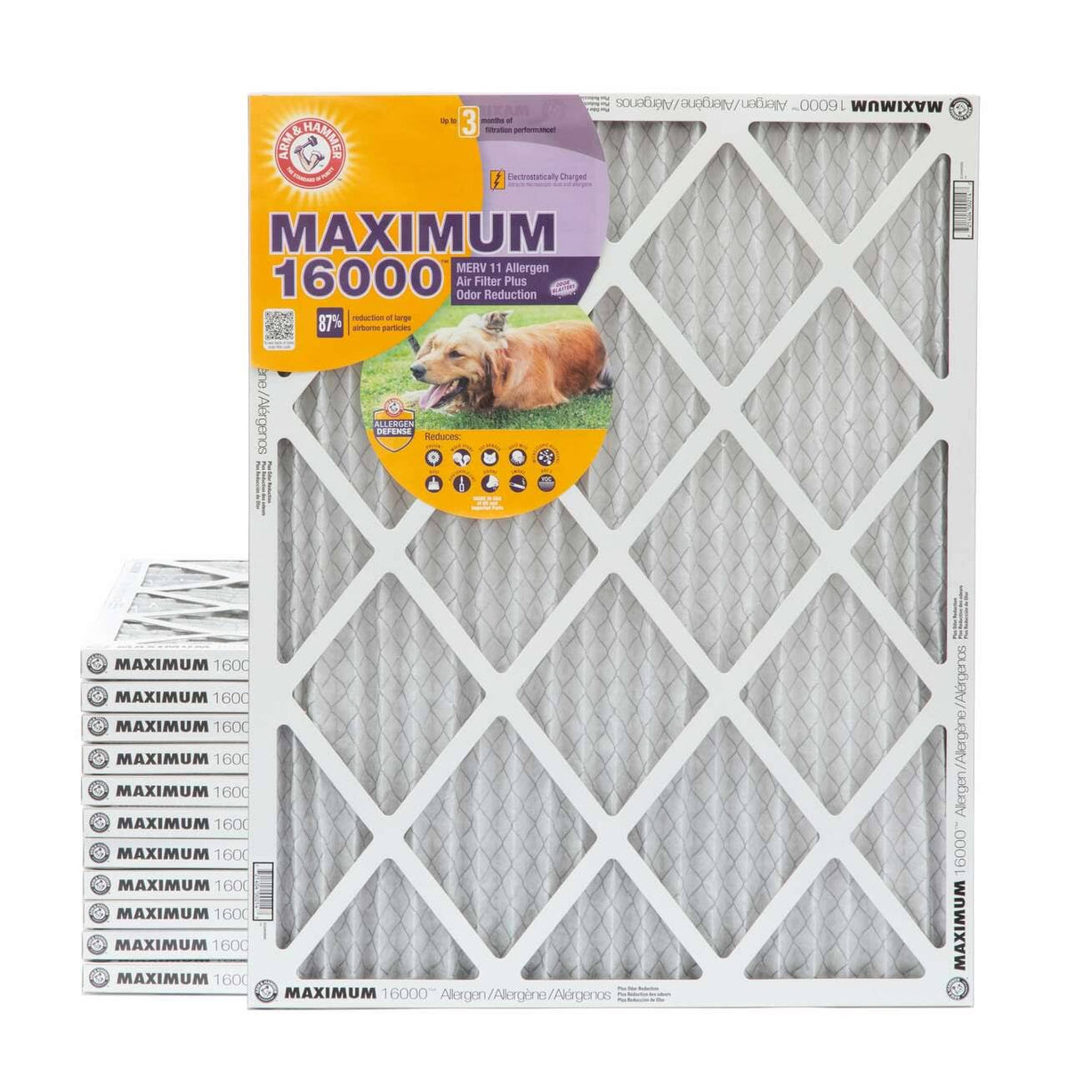 14x20x1 MERV 11 Carbon Air Filter Case of 12 Q5962