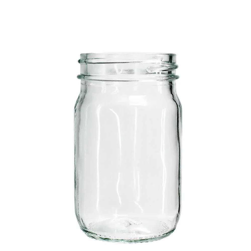 24 Pack 4 oz Clear Glass Jar with Black Plastic Cap Y962767