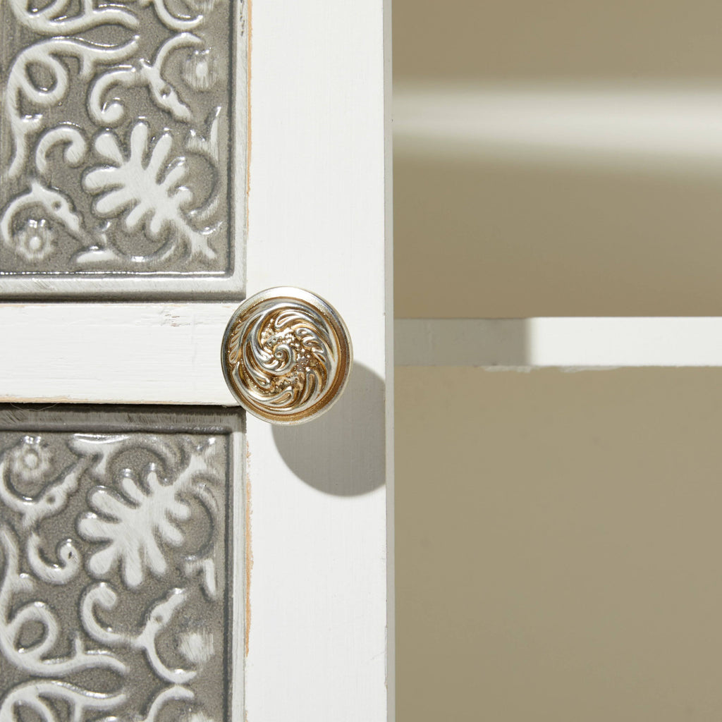 White 2-Door Wooden Cabinet X402