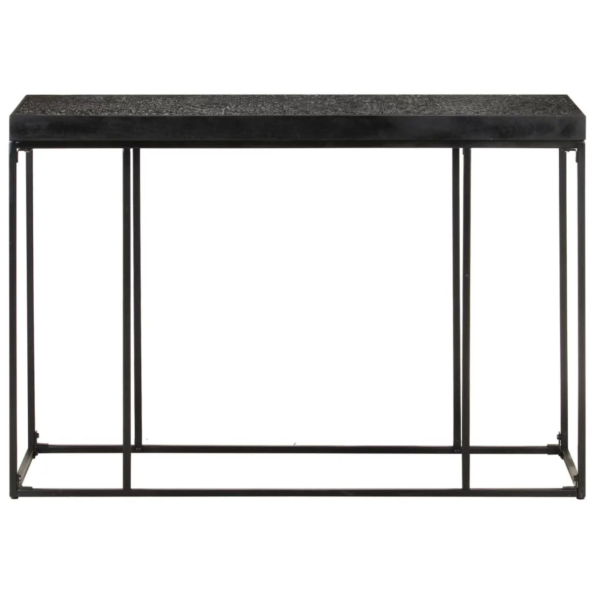 Black 43.3in Solid Acacia and Mango Wood Console Table O58115