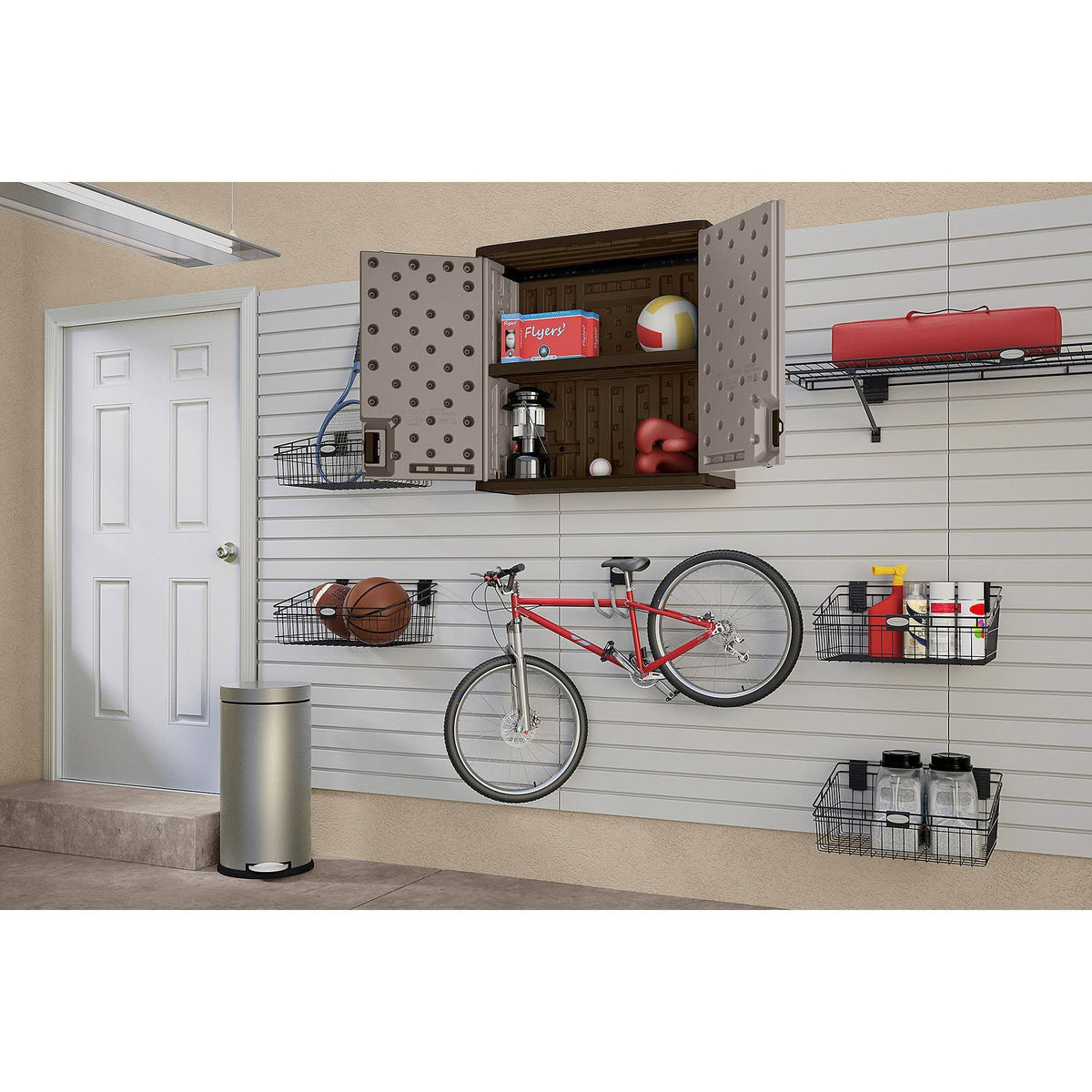 Grey Wall Storage Cabinet T105