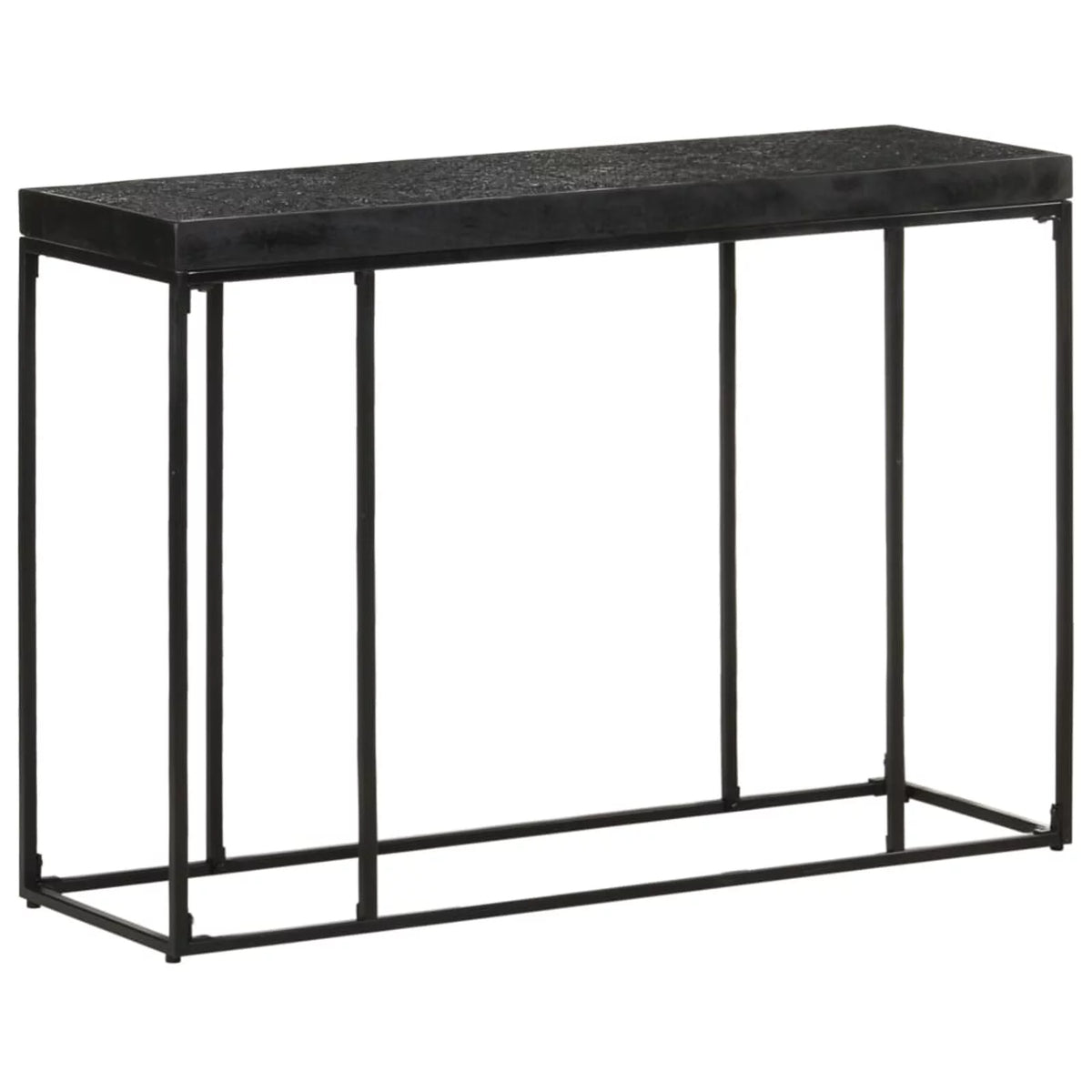 Black 43.3in Solid Acacia and Mango Wood Console Table O58115
