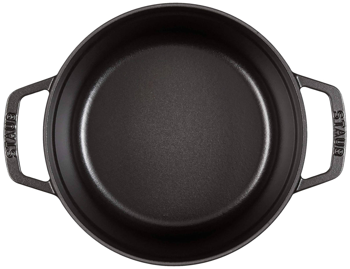 Cast Iron 2.75-Quart Round Cocotte - Matte Black U49480
