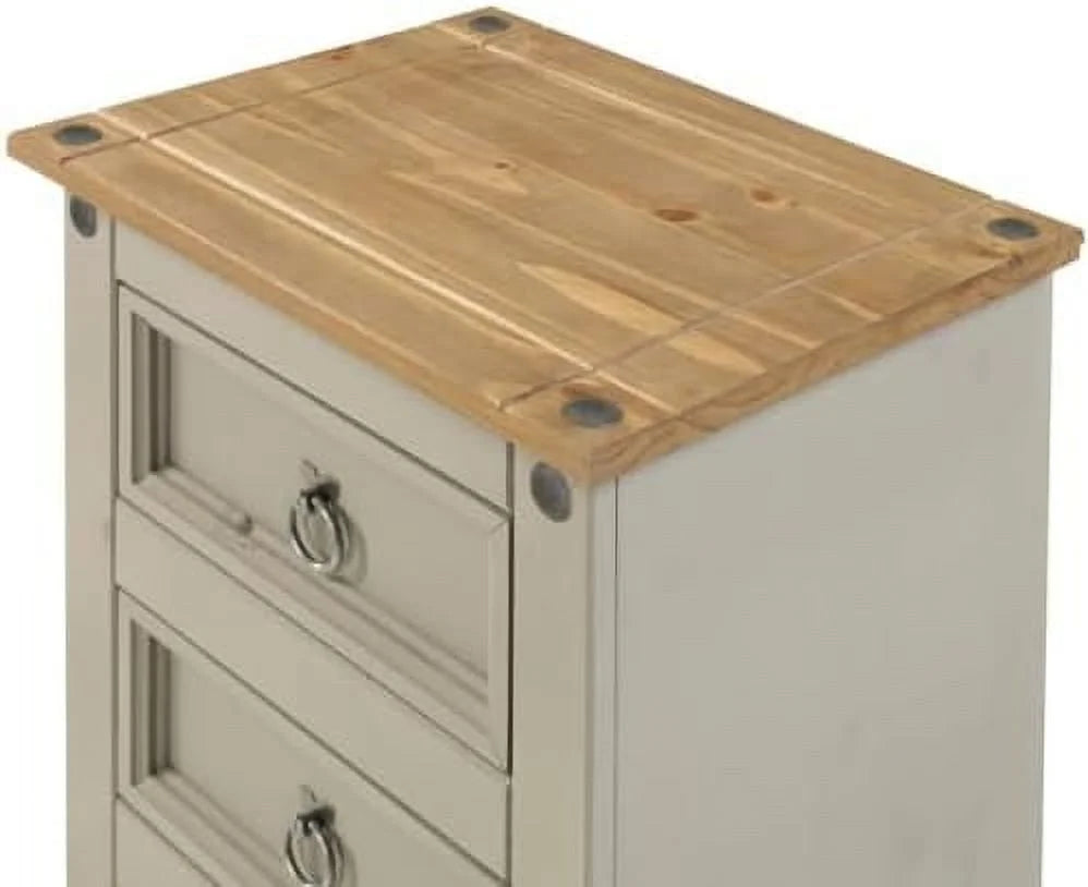Grey 3 Drawer Wooden Floor Cabinet E631