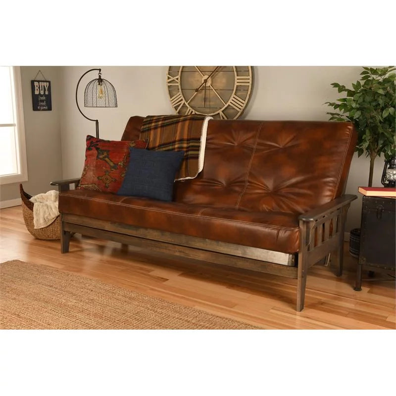 Queen Faux Leather Futon F301363