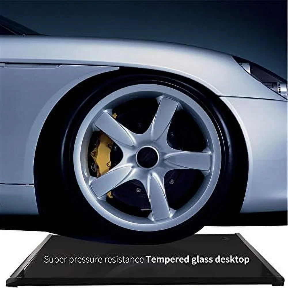 White Glass Top Metal Frame Computer Desk D33154