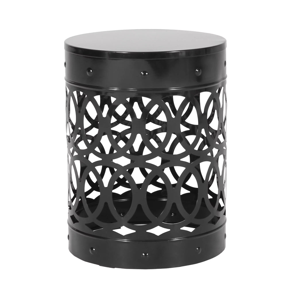 Black 18 inch Metal Side Table P695116