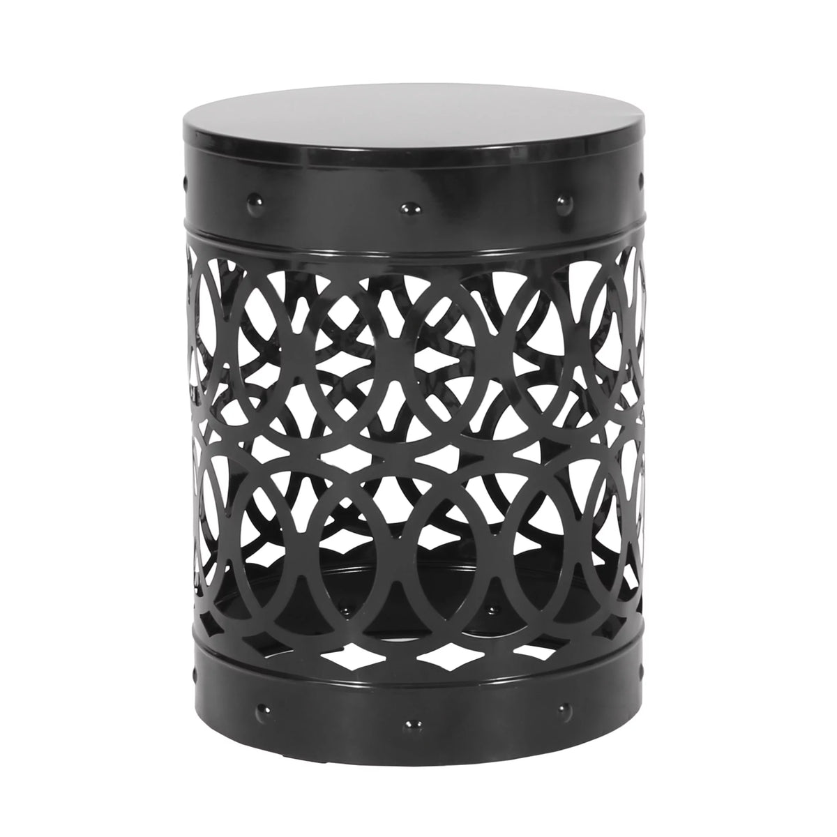 Black 18 inch Metal Side Table P695116