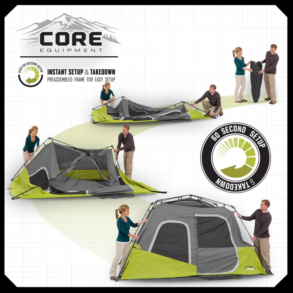 11 x 9-Foot 6-Person Instant Cabin Camping Tent P415
