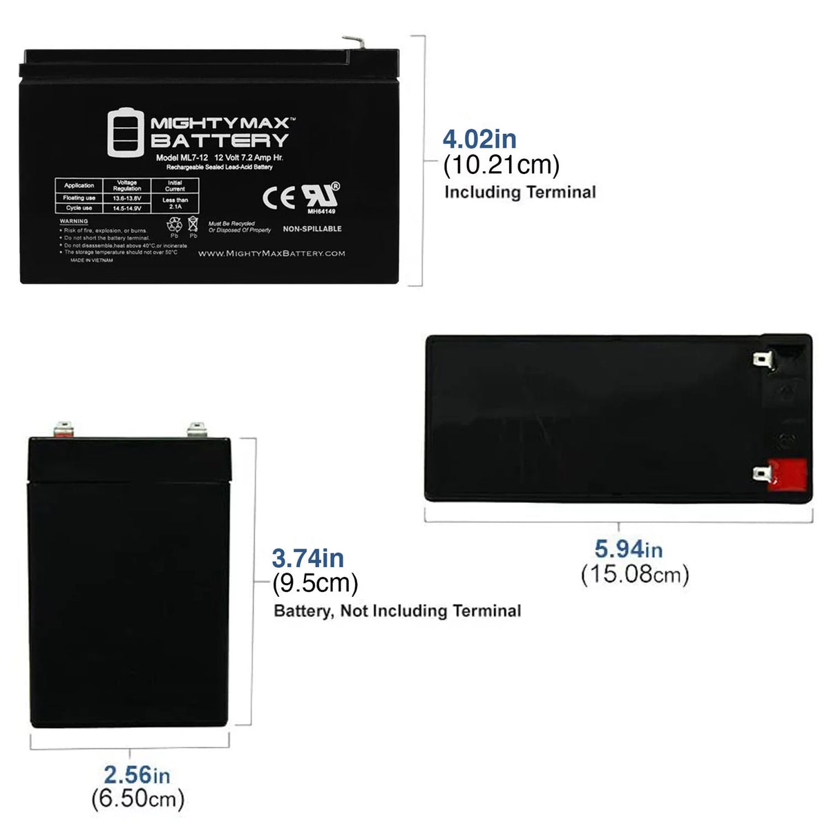 12V 7Ah Battery T357911