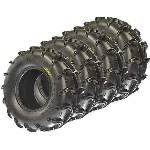 4 ATV UTV Mud Tires 25x8-12 25x10-12 6 Ply Black B81002